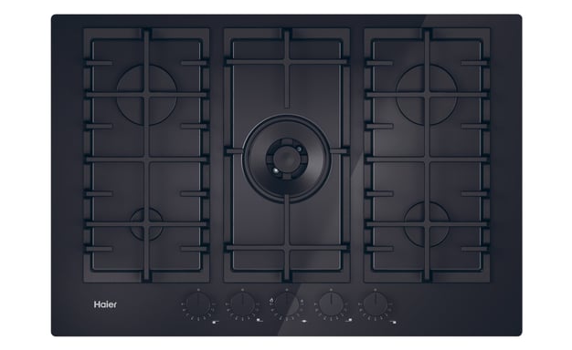 Haier Series 2 HAVG75TBPB Negro Integrado 75 cm Gas 5 zona(s)