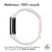 imoshion Bracelet Sport? en silicone pour Fitbit Charge 5 / 6 - Pink & White