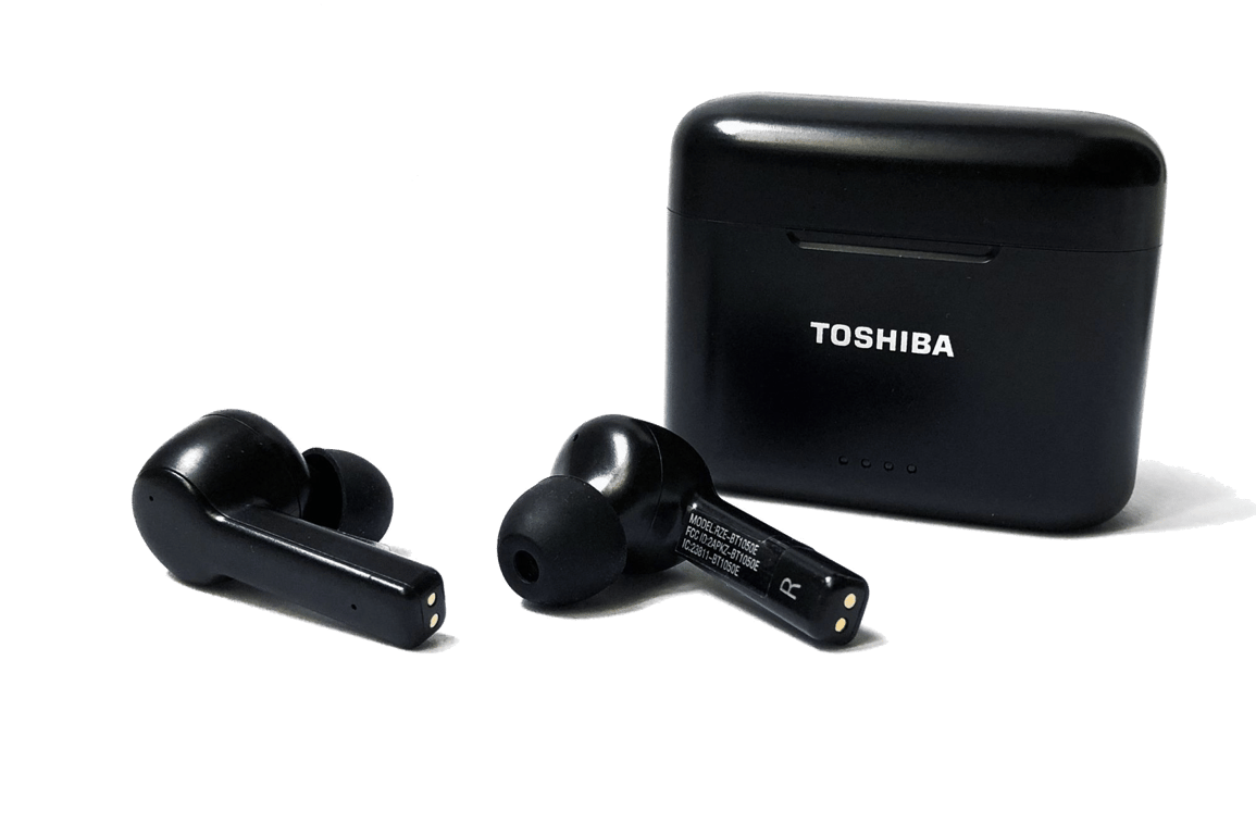 Ecouteurs True Wireless Waterproof HD Toshiba RZE-BT1050 Noir avec powercase