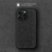 Cover in pelle scamosciata Alcantara per Apple iPhone 15 Pro Max, nero notte
