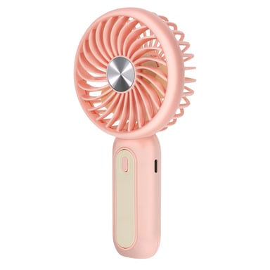 LinQ Ventilador Portátil Silencioso de 3 Velocidades con Batería y Soporte para Teléfono Rosa