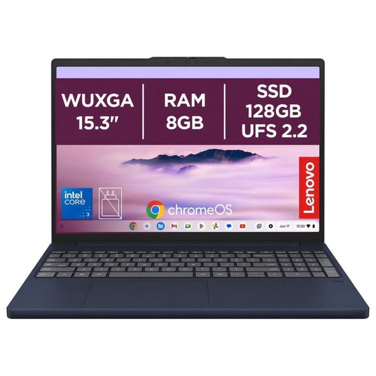 PC Portable LENOVO Chromebook 15ITN10 ChromeOS 15 3 WUXGA Core 3 N355 RAM 8 Go SSD AZERTY - vue 2