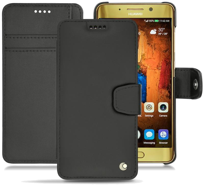 Housse cuir Huawei Mate 9 Pro - Rabat horizontal portefeuilleNoir