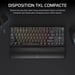 Clavier Gaming - K70 Core TKL Wireless - RGB, Switchs MLX Red v2