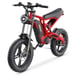 Bici elettrica Hidoes B6 per adulti 1200 W, mountain bike fuoristrada da 20'' con batteria da 48 V 15,6 Ah, sospensione completa
