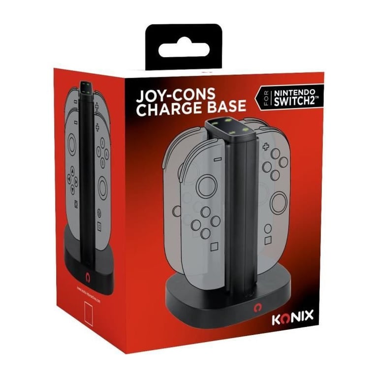 Station de rechargement KONIX 2 paires de manettes Joy Con Indicateur de charge LED Connexion USB A - vue 3