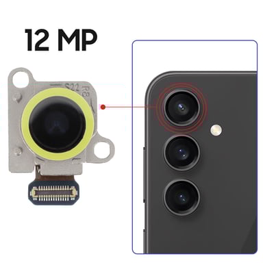 Samsung Cámara ultra gran angular de 12MP para Galaxy S23, S24 y S24 Plus Negro