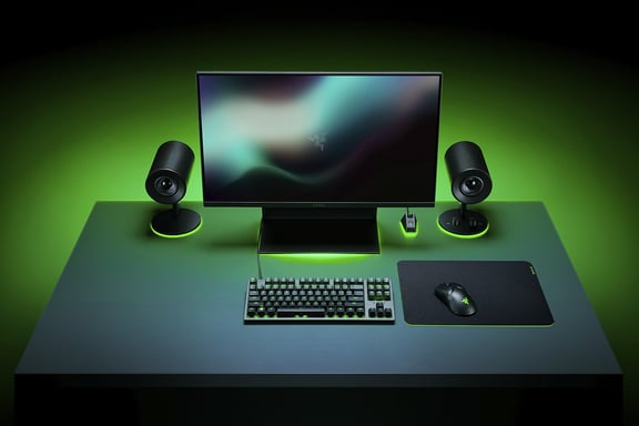 Razer Gigantus V2 - Tappetino per mouse da gioco medio nero, verde