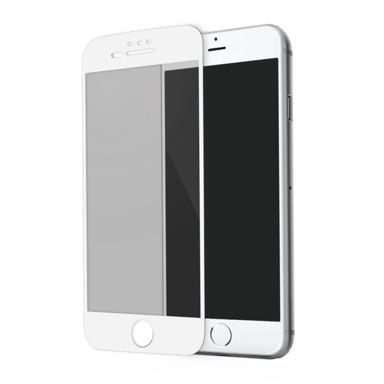 Protezione dello schermo in vetro temperato da bordo a bordo per Apple iPhone 6/6s/7/8 Plus, bianco