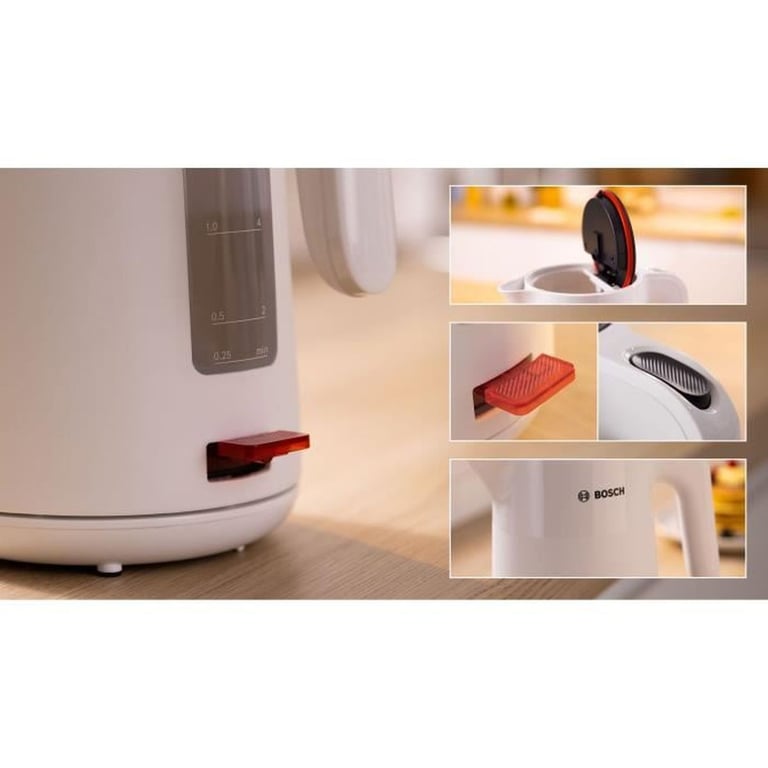 Bouilloire Électrique Bosch TWK2M161 – 1.7L, 2400W, Indicateur de Tasses - vue 3