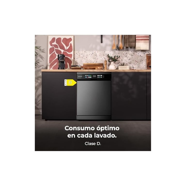 Cecotec Lave vaisselle 60cm Bolero Aguazero 6210 D Lave vaisselle 15 couverts Classe D écran FullColor Dual Zone Aquastop Dry+ Plateau réglable AutoClean Sécurité Enfant. - vue 3