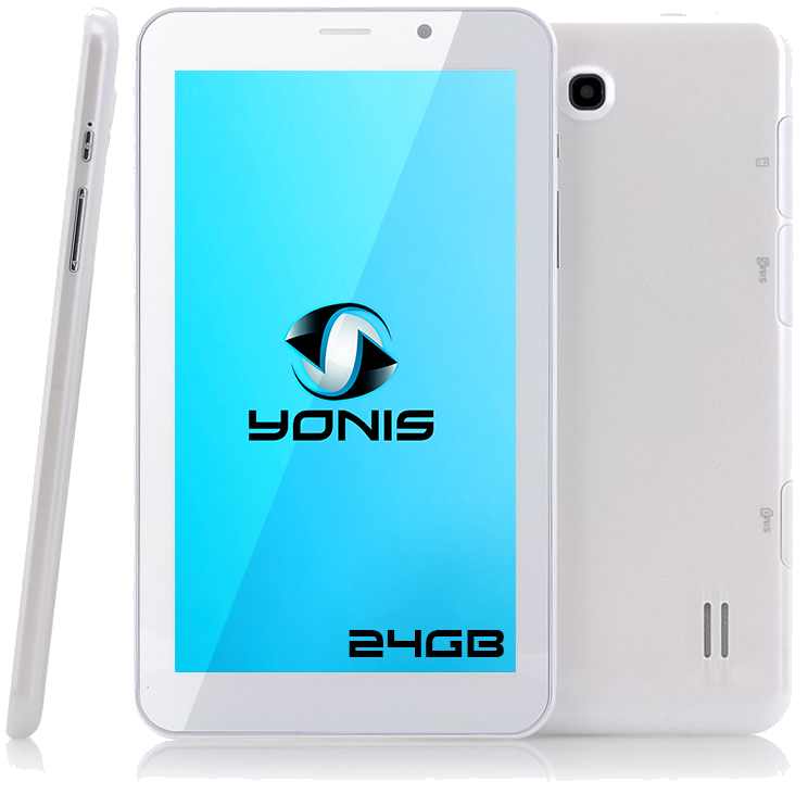 Tablette Tactile 3G 7 Pouces Dual Core Dual Sim Blanc 20Go Android 4.4 Bluetooth Plastique YONIS