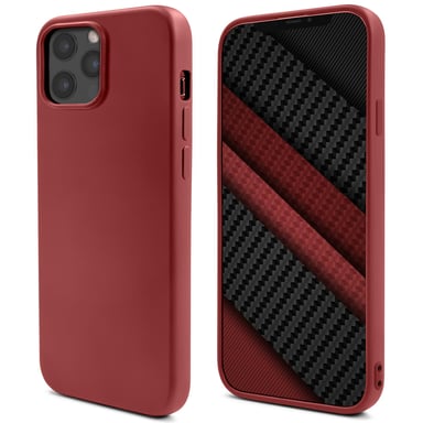 Moozy Lifestyle. Coque en silicone pour iPhone 13 Pro Max, rose vintage – Coque légère en silicone liquide avec finition mate et doublure en microfibre douce, coque en silicone de qualité supérieure