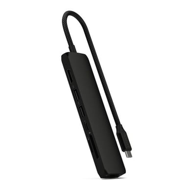 Hub USB-C Slim Multiport 7-in-1 Ethernet 1Gbit Power Delivery 100W Noir - Neuf