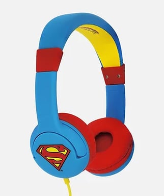 OTL Technologies DC Comics Superman Man of Steel Écouteurs Avec fil Arceau Musique Bleu, Rouge, Jaune