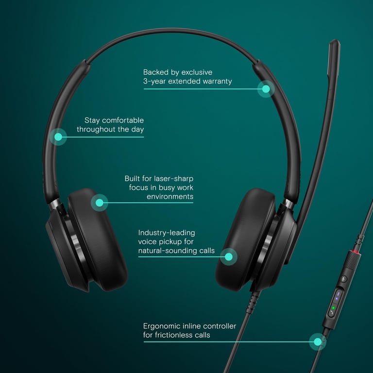 Casque Filaire EPOS IMPACT 760T – Micro Anti-Bruit, Certifié Microsoft Teams, USB-C - vue 2