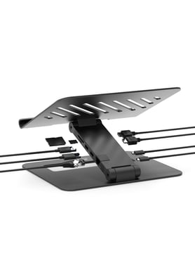 Port Designs Station d'accueil USB-C 2 en 1 avec support pour ordinateur portable