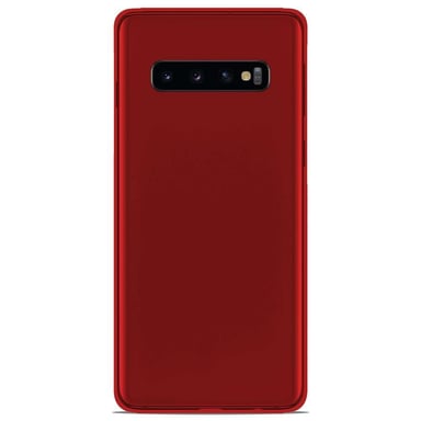 Coque silicone unie compatible Givré Rouge Samsung Galaxy S10 Plus