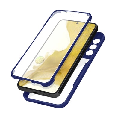 Funda para Samsung Galaxy S22 Doble Plexiglás y Frontal Polímero Azul