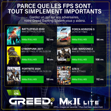 MK2 Lite - PC Gamer - Intel Core i5 10400F - Geforce RTX 3050 - Rapide Bureau PC Gaming - 16 GO RAM DDR4 - 512 GO SSD - Ordinateur avec WiFi + Windows 11 Pro