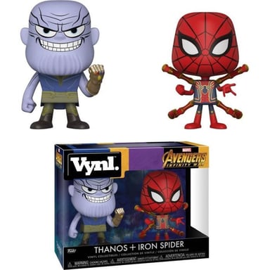 Figurines Funko Pop Marvel Avengers Infinity War 2-Pack Thanos & Iron Spider en PVC Lot de 2, env. 10 cm chacun