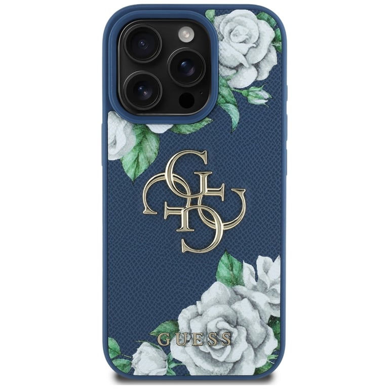 Coque Guess Hardcase 4G Grained Roses Big Logo pour iPhone 16 Pro Max - vue 7