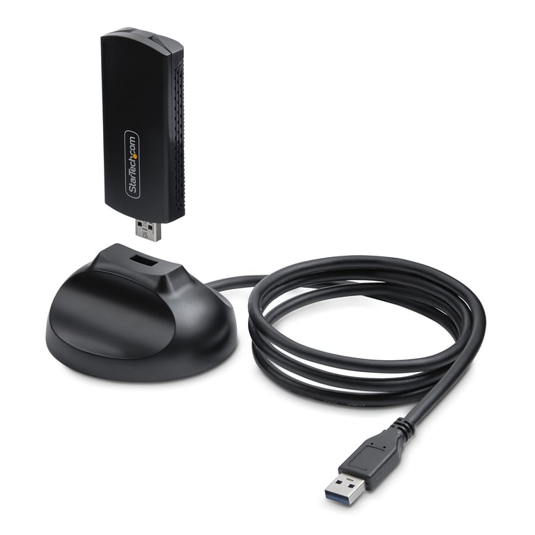 StarTech.com Wi Fi 6E USB AdapterDongle For DesktopLaptop PC Wireless NIC wFoldable Antenna WiFi Adapter Supports 802.11 bgnacax 2.456 GHz Network Compatible Adaptateur réseau USB 3.0 Wi Fi 6E - vue 3