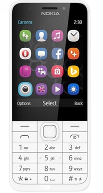 Nokia 230 DS 7,11 cm (2.8'') 92 g Plata, Blanco Característica del teléfono