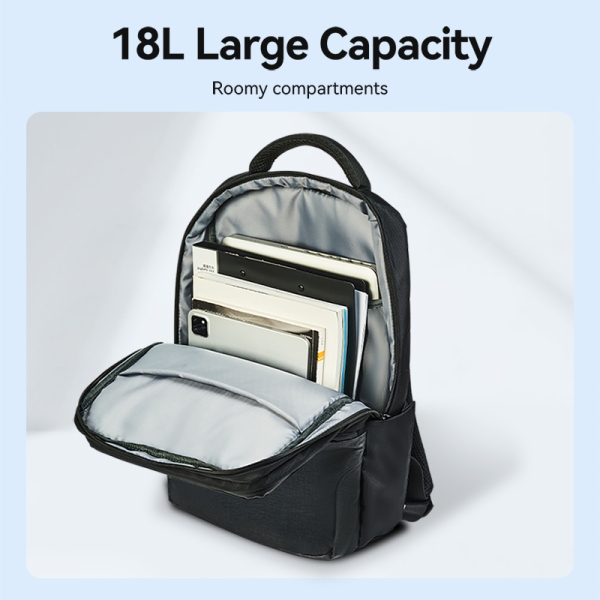 Sac à dos étanche pour ordinateur portable Vention Tissu Oxford Compartiment 15 6 Couleur N Neuf - vue 3