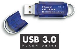 Integral 8GB Courier FIPS 197 Encrypted USB 3.0 lecteur USB flash 8 Go USB Type A 3.2 Gen 1 3.1 Gen 1 Neuf - vue 2