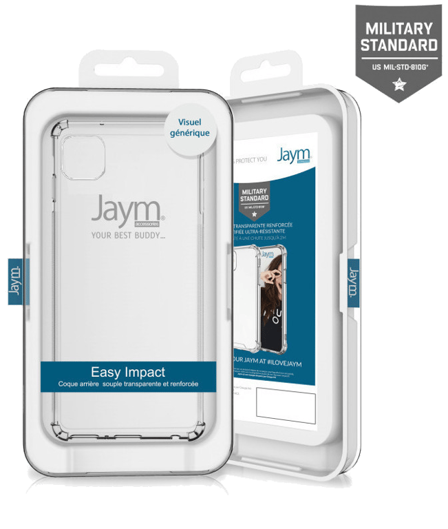 JAYM - Coque Renforcée pour Apple iPhone 12 Mini (5.4) - Souple et résistante - Certifiée 2 Mètres d