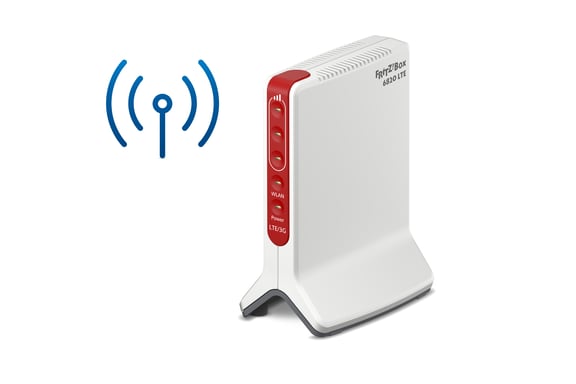 Box FRITZ! 6820 LTE (v3) INT router inalámbrico Gigabit Ethernet Banda única (2,4 GHz) 4G Rojo, Blanco