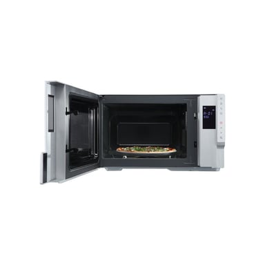 Four micro-ondes pose libre Continental Edison CEMO25UX 1400 W 25 L Inox porte latérale à miroir 8 programmes Gris