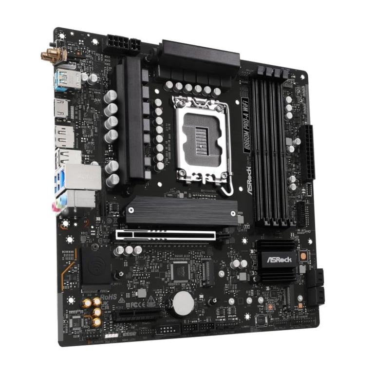 Asrock B860M PRO A WIFI Intel B860 1851 Micro ATX 4 DDR5 HDMI DP Wi Fi 6E 2.5G LAN 3x .2 Neuf - vue 2