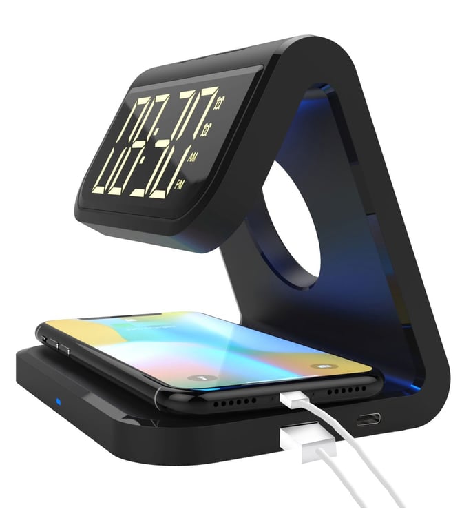 Reloj despertador y cargador Blaupunkt LED por induccion BLP2860 133 Negro Blaupunkt