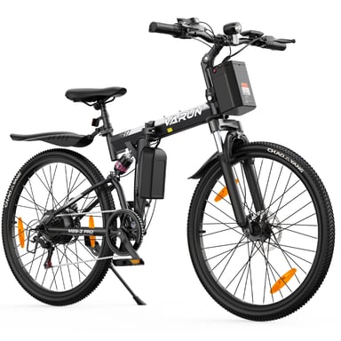 Vélo électrique pliable VARUN M26-3 PRO, batterie 48 V 7,8 Ah, suspension intégrale - argent