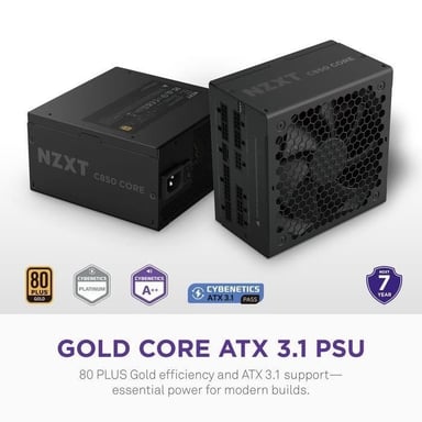Nzxt C850 Gold Core 850 W ATX 3.1 modulaire Or - vue 6