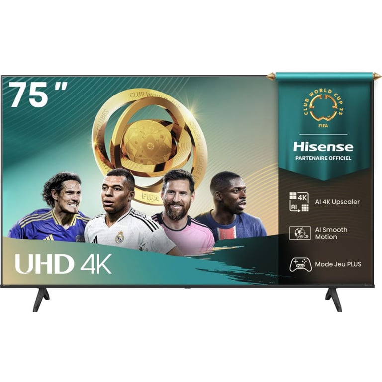 TV LED Hisense 4K UHD 75A6Q 189 cm 2025 - vue 5
