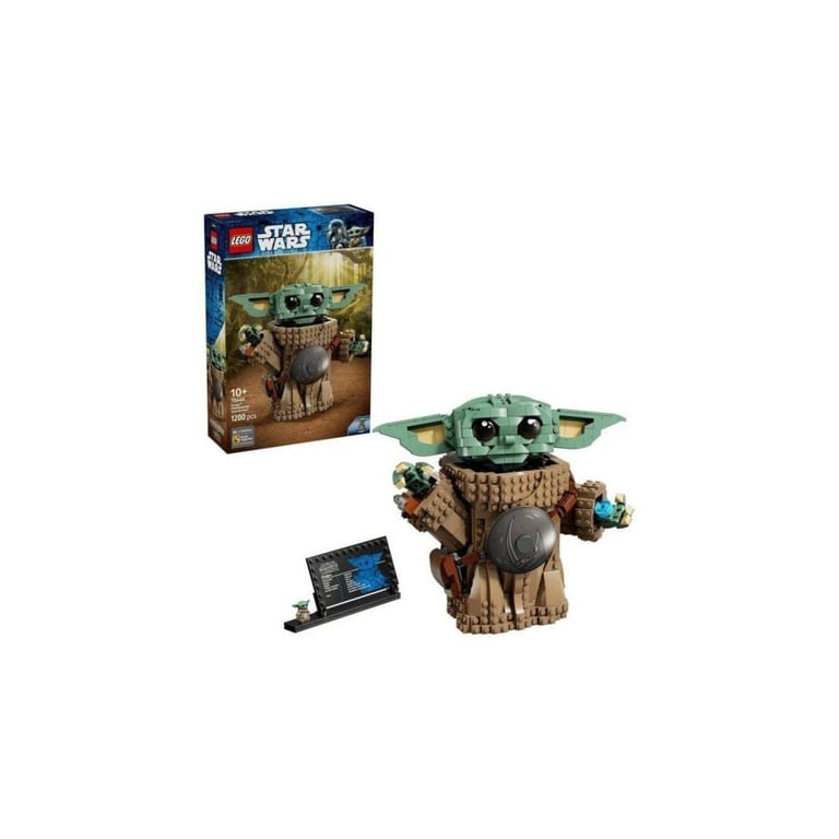 Set de construction LEGO Star Wars Grogu (Apprenti du Mandalorien) 75446 modèle à exposer avec figurine, accessoires et support noir - Neuf