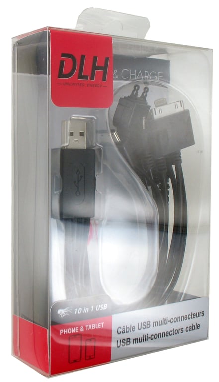 DLH Câble de charge USB DY-TU1975B - 26 cm