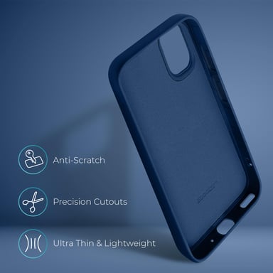Estilo de vida Moozy. Funda diseñada para Samsung S20 FE, Midnight Blue - Carcasa de silicona líquida con acabado mate y suave forro de microfibra.