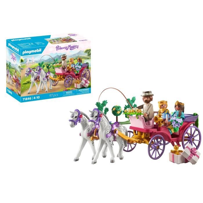 Playmobil | Princess Magic | Promenade en Carrosse Royal avec la Princesse et Le Prince | Jouet Princesse | Jouet Conte de fées pour Enfants à partir de | 71846 - vue 9