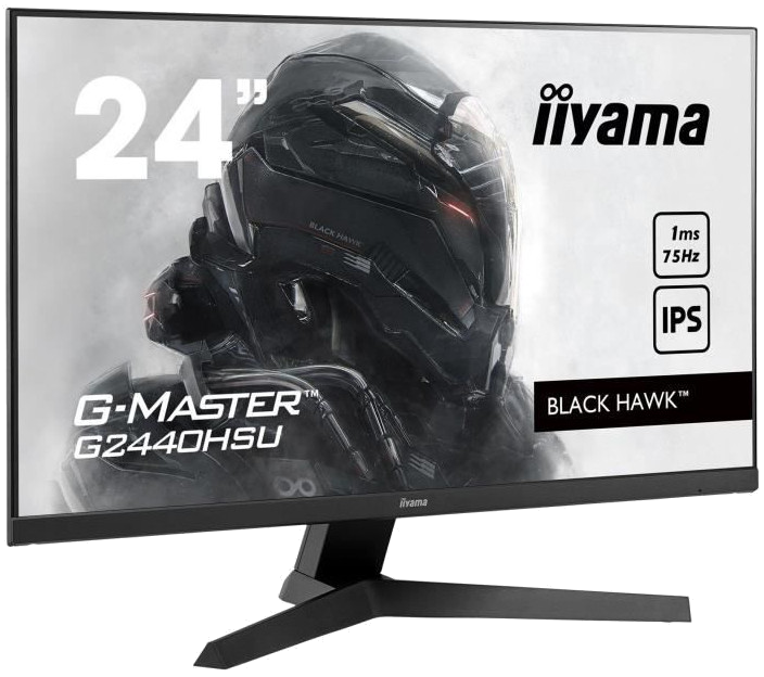 Ecran PC Gamer - IIYAMA G2440HSU-B1 - Master Black Hawk - 23,8 FHD - Dalle IPS - 1 ms - 75Hz - HDMI 