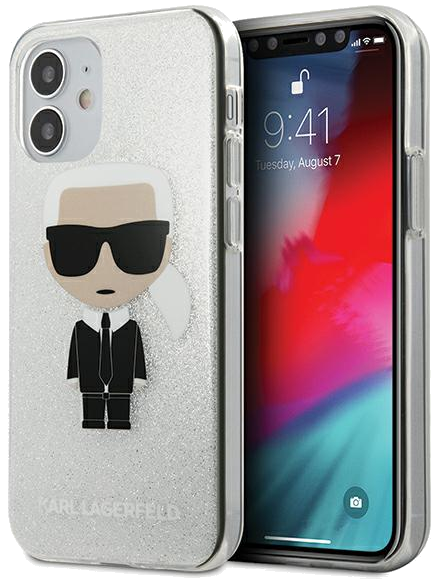 Étui Karl Lagerfeld pour iPhone 12 mini 5.4 argenté