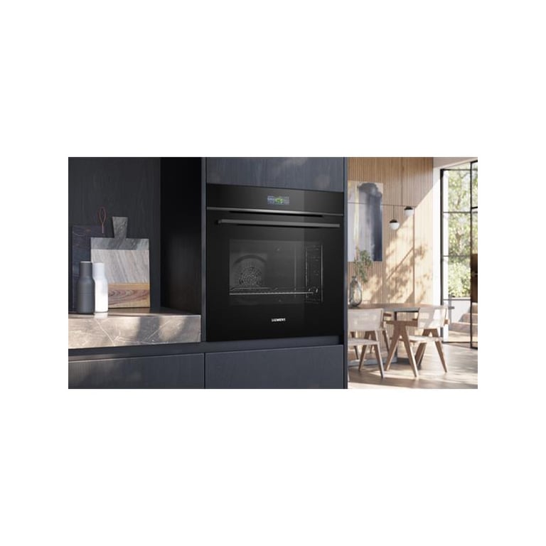 Four multifonction pyrolyse Softclose - IQ700 - Noir - Volume four (L): SIEMENS - HB774G2B1 - Neuf