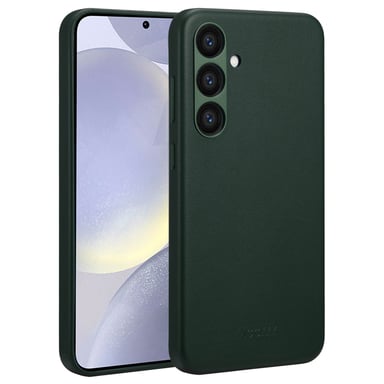 Accezz Coque arrière en cuir avec MagSafe pour Samsung Galaxy S24 Plus - Cedar Green
