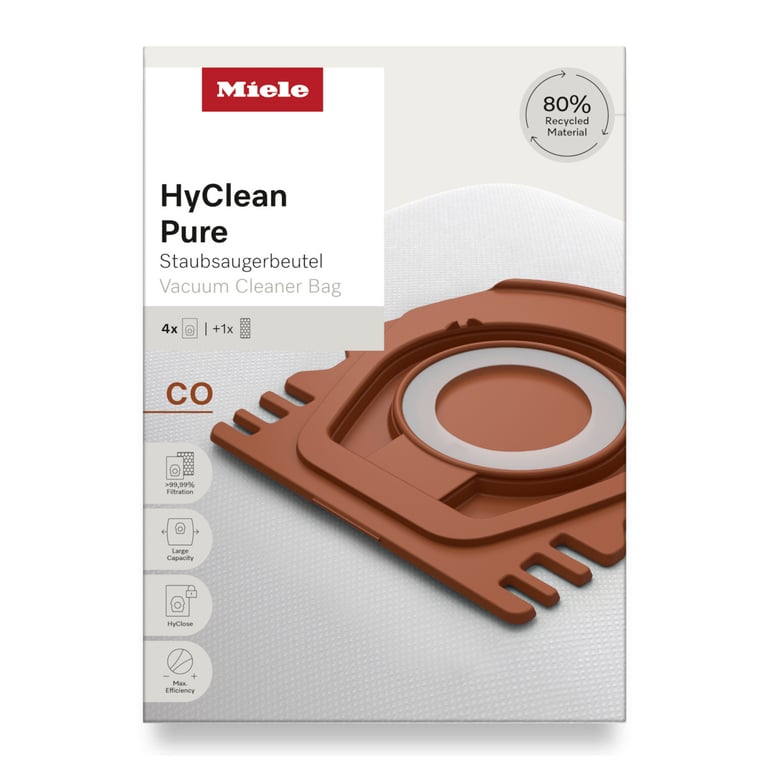 Pack de 4 sacs aspirateur HyClean Pure CO MIELE - vue 5