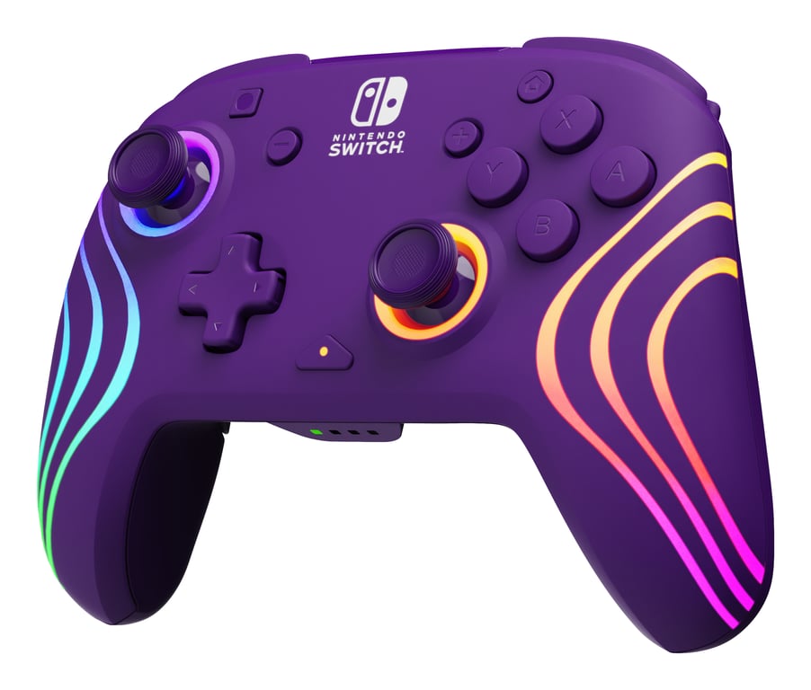 PDP Afterglow Wave Violet Manette de jeu pour Nintendo Switch, Nintendo Switch OLED - Neuf