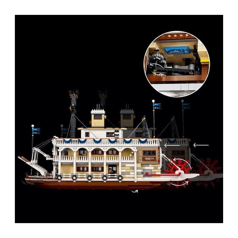 LEGO Ideas 21356 Le Bateau a Vapeur du Mississippi - Set de Construction pour Adulte - Neuf