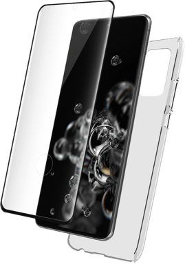 Pack Samsung G S21 Ultra 5G Coque Transparente + Verre trempé Bigben